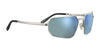 Serengeti HINKLEY Sunglasses | Size 63 / Shiny Silver / Saturn Polarized 555nm Blue Cat 2 to 3 B8