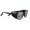 Serengeti LEANDRO GLACIER Sunglasses / Matte Black with Matte Black Metal Insert / Mineral Polarized Sedona Bi Mirror Cat 3 to 3 / Size 53