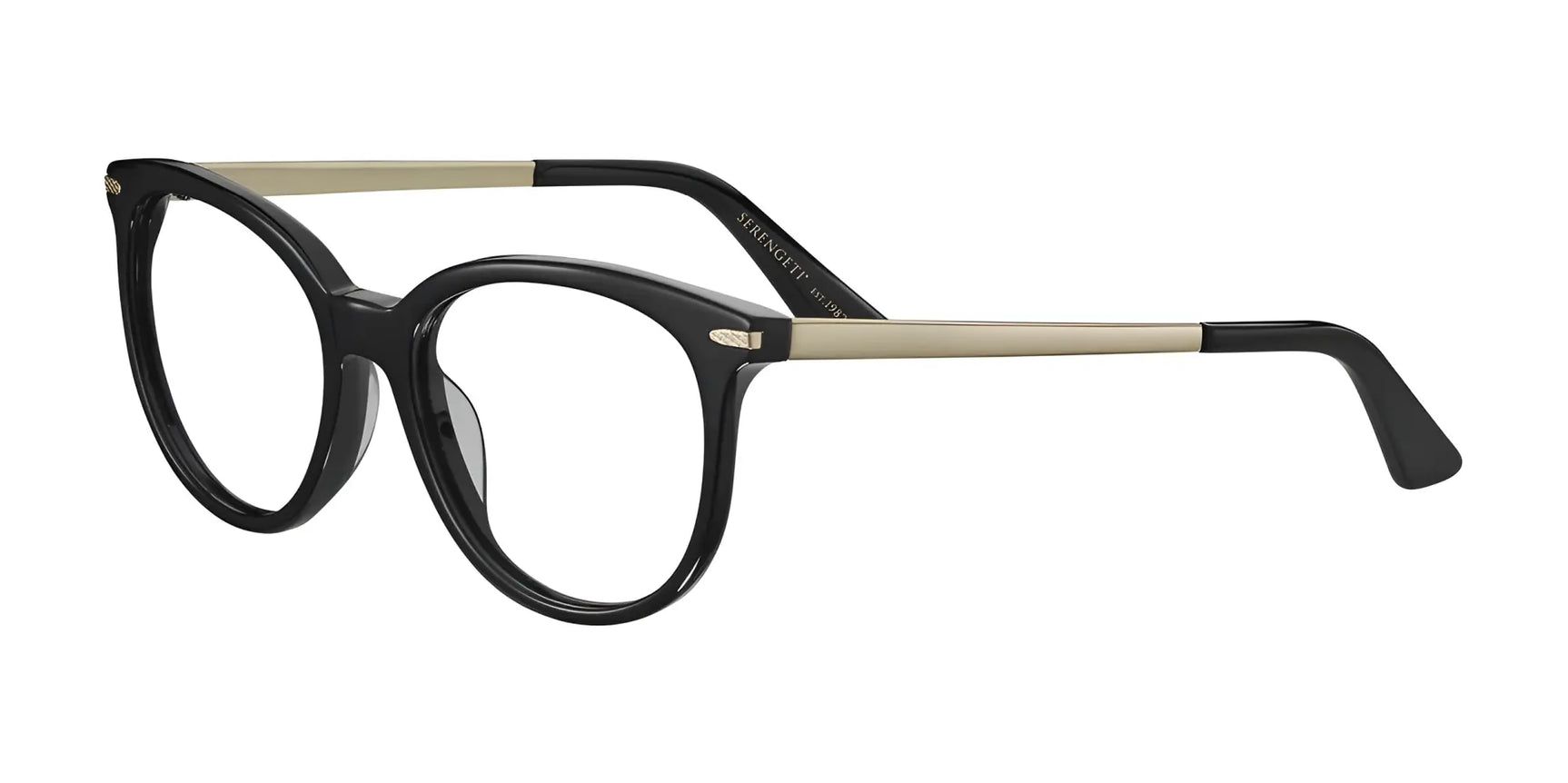 Serengeti LEELEE Eyeglasses Shiny Black Shiny Gold Serengeti LEELEE Eyeglasses Shiny Black Shiny Gold