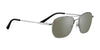 Serengeti LUNGER Sunglasses | Size 55 / Shiny Silver / Mineral Polarized 555nm Cat 3 to 3 B4