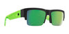 SPY CYRUS 50/50 Sunglasses | Size 57 / Soft Matte Black Translucent Green / HD Plus Gray Green with Green Spectra Mirror