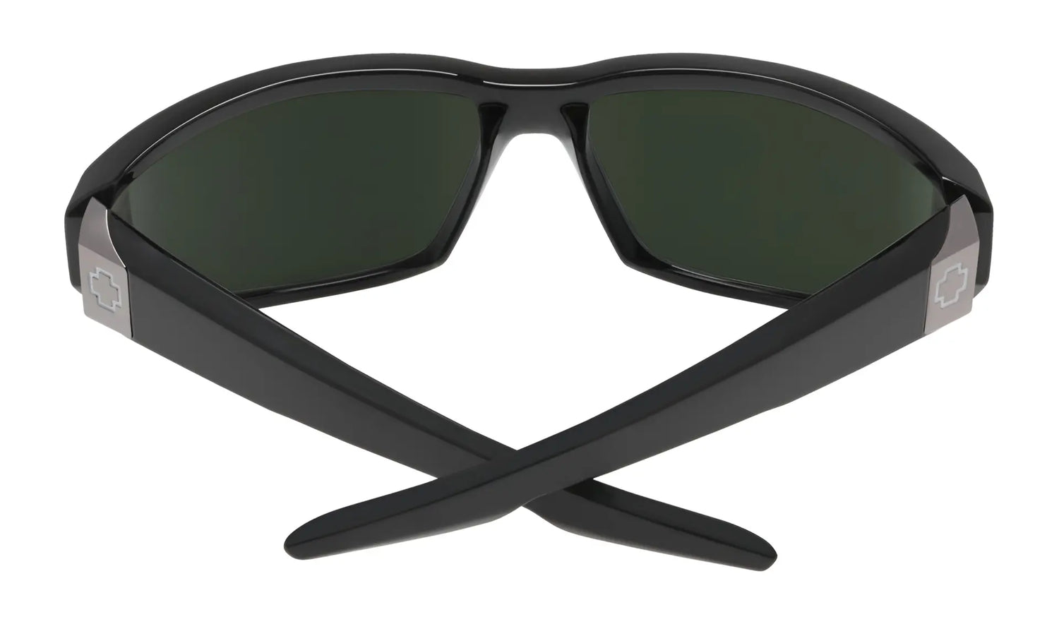 Viewed from the back, the SPY DIRTY Mo Sunglasses, size 61, feature crossed temples and Trident polarization for crystal-clear vision. Viewed from the back, the SPY DIRTY Mo Sunglasses, size 61, feature crossed temples and Trident polarization for crystal-clear vision.