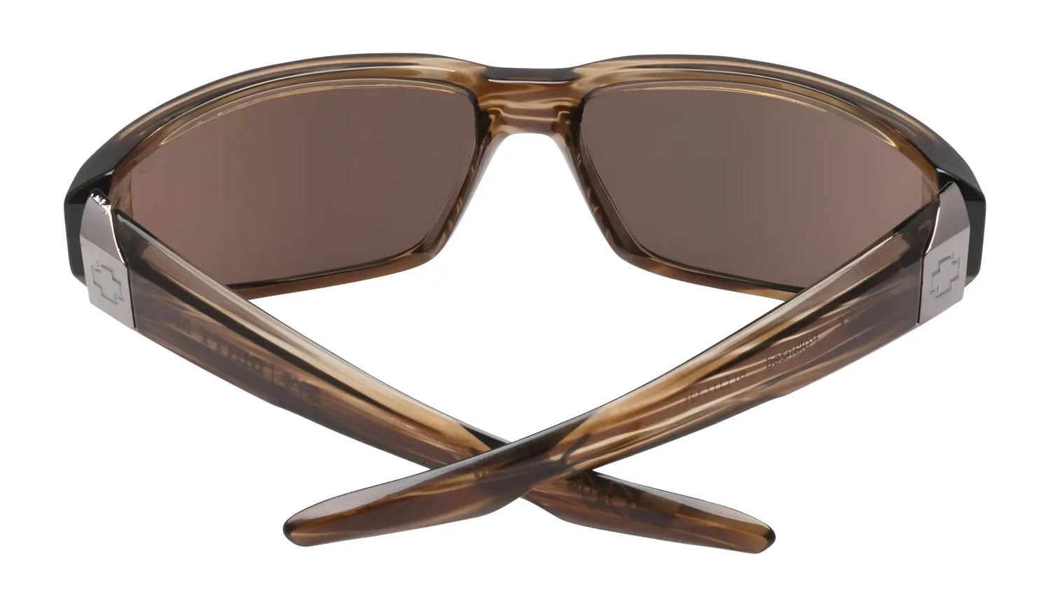 SPY DIRTY Mo Sunglasses with a 61 size feature brown wraparound design, crossed arms, a metallic logo near the hinges, and Trident polarization for optimal clarity. SPY DIRTY Mo Sunglasses with a 61 size feature brown wraparound design, crossed arms, a metallic logo near the hinges, and Trident polarization for optimal clarity.