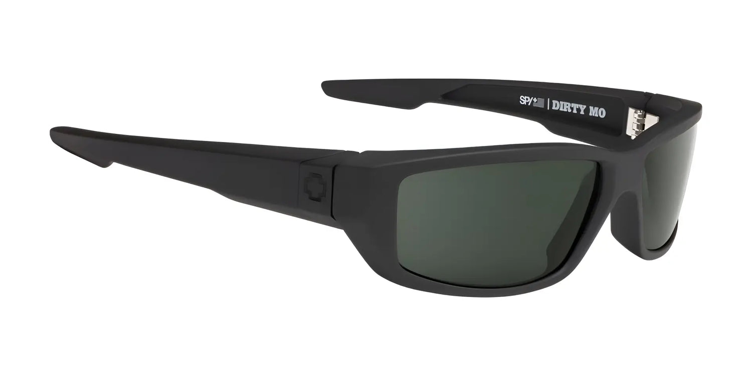 SPY DIRTY Mo Sunglasses, size 61, feature thick frames and tinted lenses with Trident polarization on a white background. SPY DIRTY Mo Sunglasses, size 61, feature thick frames and tinted lenses with Trident polarization on a white background.