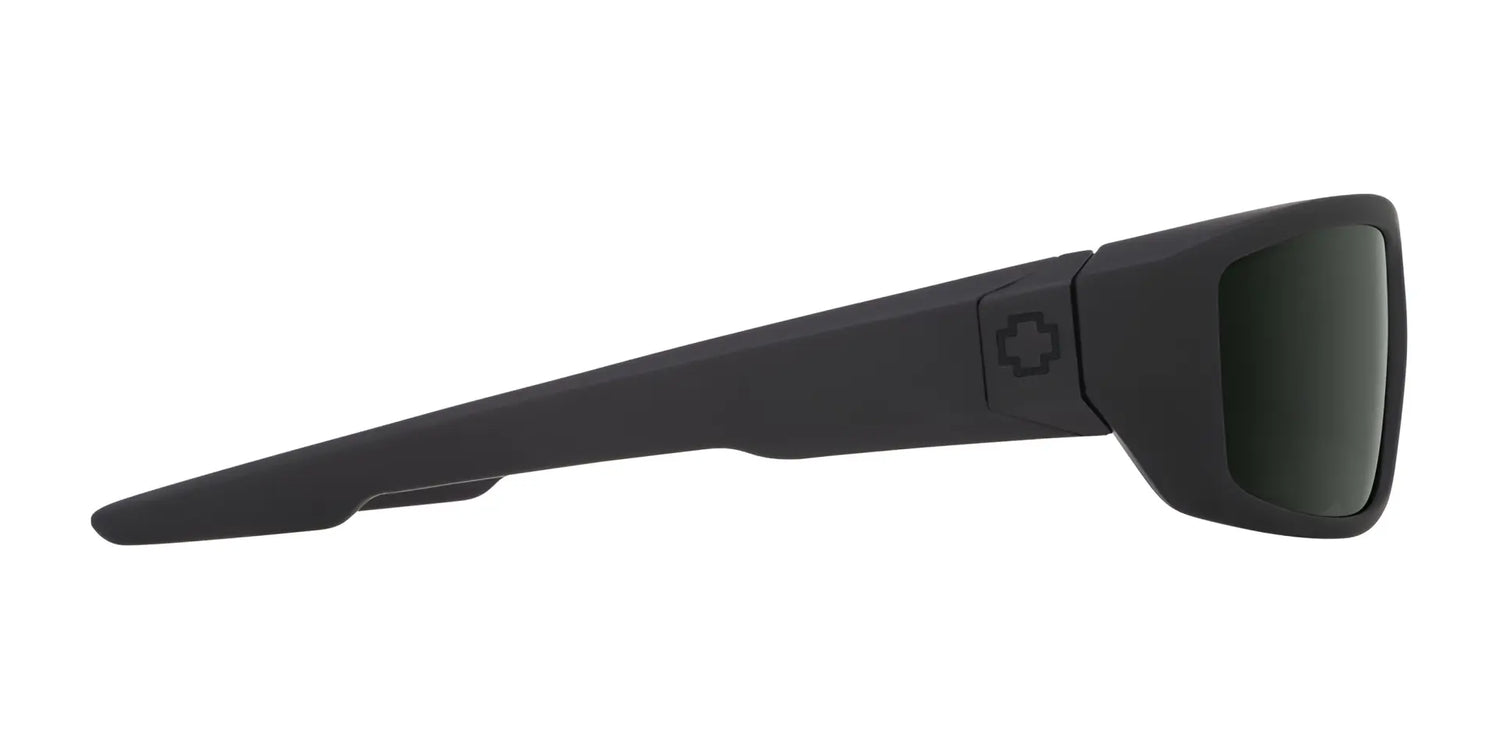 Side view of SPY DIRTY Mo Sunglasses | Size 61 in black, showcasing a sleek angular design with dark lenses featuring Trident polarization for optimal clarity. Side view of SPY DIRTY Mo Sunglasses | Size 61 in black, showcasing a sleek angular design with dark lenses featuring Trident polarization for optimal clarity.