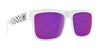 SPY DISCORD SLAYCO Sunglasses | Size 57 / Matte White / Happy Bronze with purple Spectra Mirror