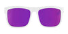 SPY DISCORD SLAYCO Sunglasses | Size 57 / Matte White / Happy Bronze with purple Spectra Mirror