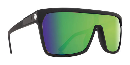 SPY FLYNN Sunglasses / Size 134 / Black Matte / Happy Gray Green