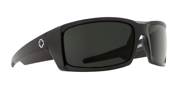 SPY GENERAL Sunglasses | Size 66 / Soft Matte Black / Happy Gray Green