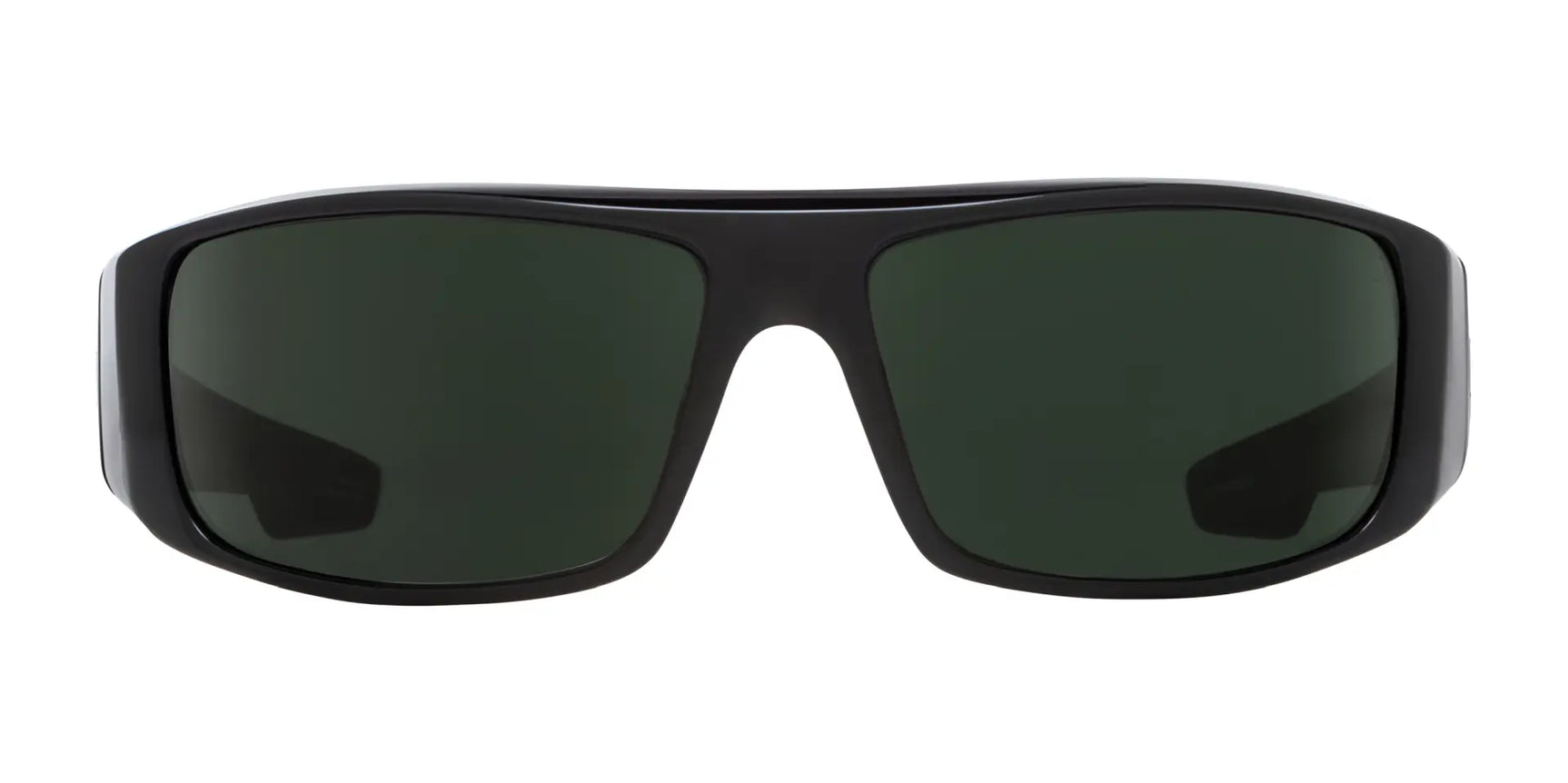 The SPY LOGAN Sunglasses | Size 61 by SPY feature black wraparound frames, dark tinted lenses, and durable Grilamid® construction, shown from the front on a white background. The SPY LOGAN Sunglasses | Size 61 by SPY feature black wraparound frames, dark tinted lenses, and durable Grilamid® construction, shown from the front on a white background.