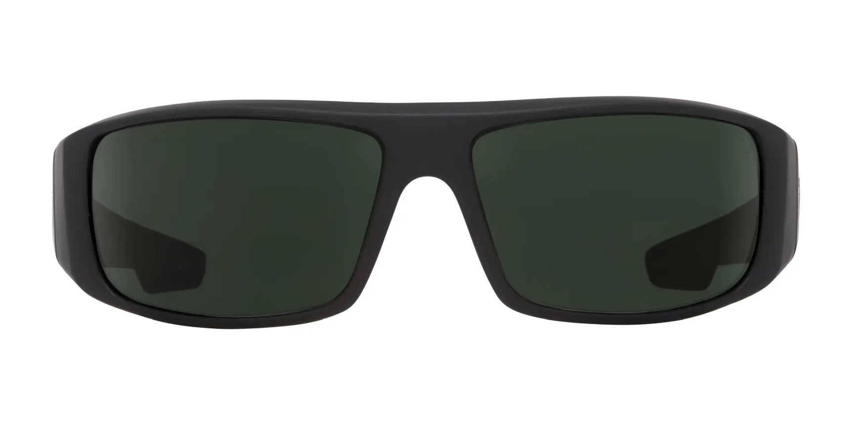 Front view of SPY LOGAN Sunglasses | Size 61 in black, with dark lenses and durable Grilamid construction by SPY, shown on a white background. Front view of SPY LOGAN Sunglasses | Size 61 in black, with dark lenses and durable Grilamid construction by SPY, shown on a white background.