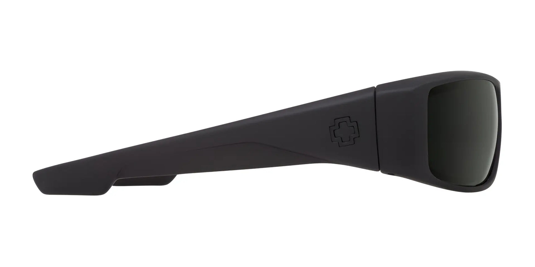 The SPY LOGAN Sunglasses (Size 61) by SPY feature black wraparound frames with thick arms, a small cross logo on the side, and lightweight Grilamid construction for durability and comfort. The SPY LOGAN Sunglasses (Size 61) by SPY feature black wraparound frames with thick arms, a small cross logo on the side, and lightweight Grilamid construction for durability and comfort.