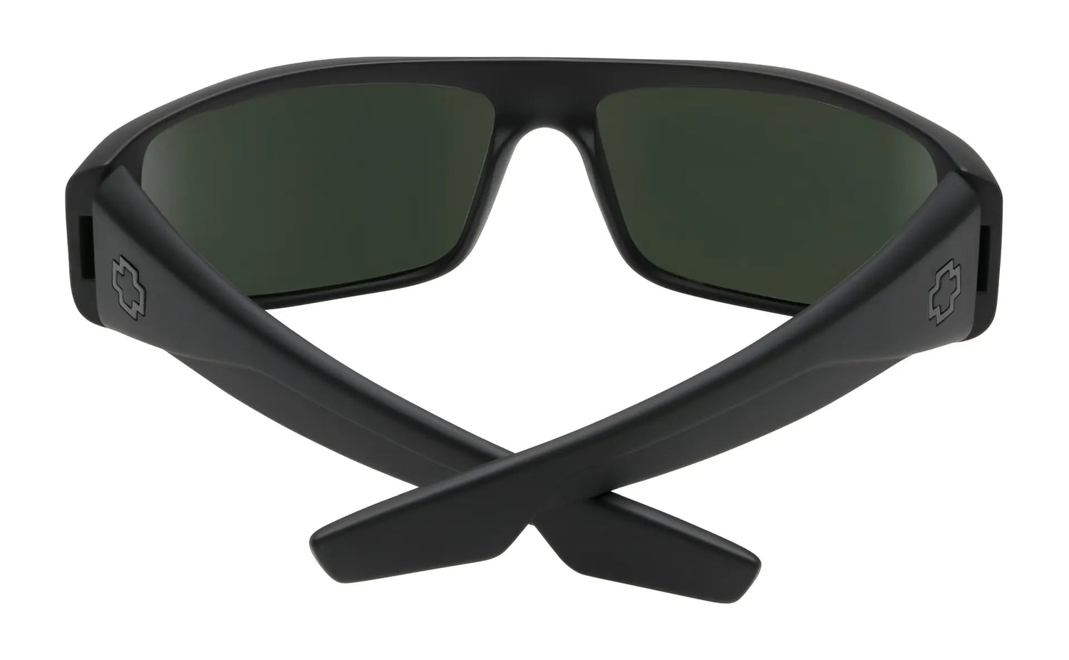 The SPY LOGAN Sunglasses | Size 61 by SPY feature a black wraparound design with dark lenses, shown from the back with crossed arms, and are made from durable, comfortable Grilamid. The SPY LOGAN Sunglasses | Size 61 by SPY feature a black wraparound design with dark lenses, shown from the back with crossed arms, and are made from durable, comfortable Grilamid.