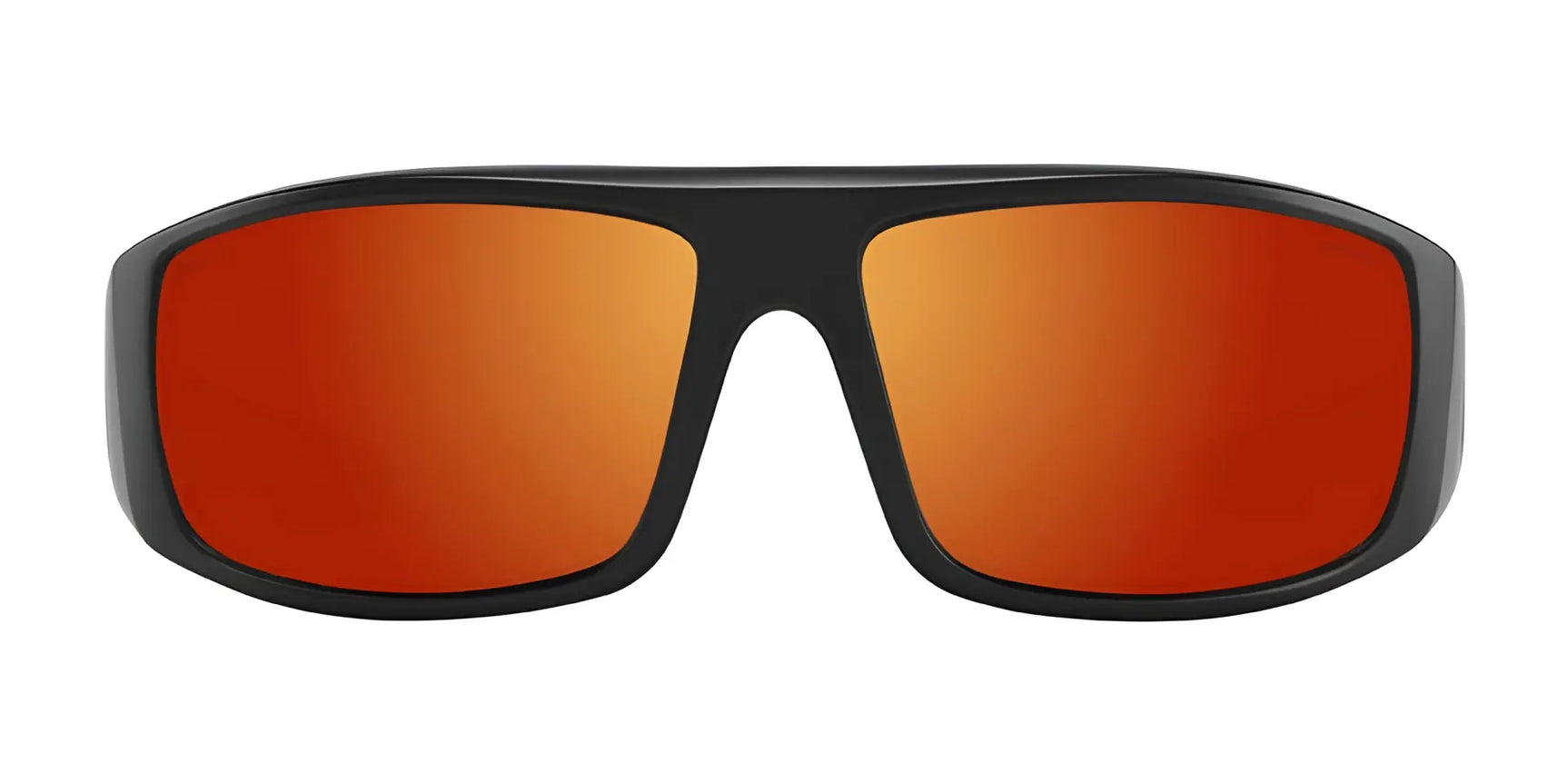 SPY LOGAN Sunglasses by SPY in size 61 feature large, rectangular, reflective orange lenses and durable Grilamid construction, displayed on a white background. SPY LOGAN Sunglasses by SPY in size 61 feature large, rectangular, reflective orange lenses and durable Grilamid construction, displayed on a white background.