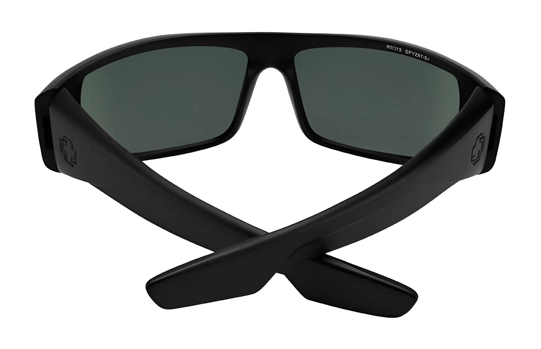 SPY LOGAN Sunglasses (Size 61) by SPY, shown from the back with black crossed arms on a white background. Made with durable Grilamid® for lightweight comfort and resilience. SPY LOGAN Sunglasses (Size 61) by SPY, shown from the back with black crossed arms on a white background. Made with durable Grilamid® for lightweight comfort and resilience.