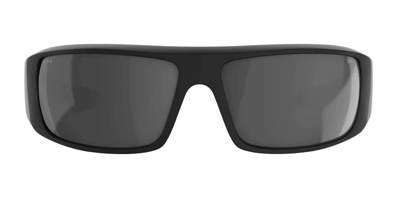 SPY LOGAN Sunglasses | Size 61 by SPY feature black wraparound frames, large dark lenses, durable Grilamid construction, and SPY Happy lens technology, shown against a white background. SPY LOGAN Sunglasses | Size 61 by SPY feature black wraparound frames, large dark lenses, durable Grilamid construction, and SPY Happy lens technology, shown against a white background.