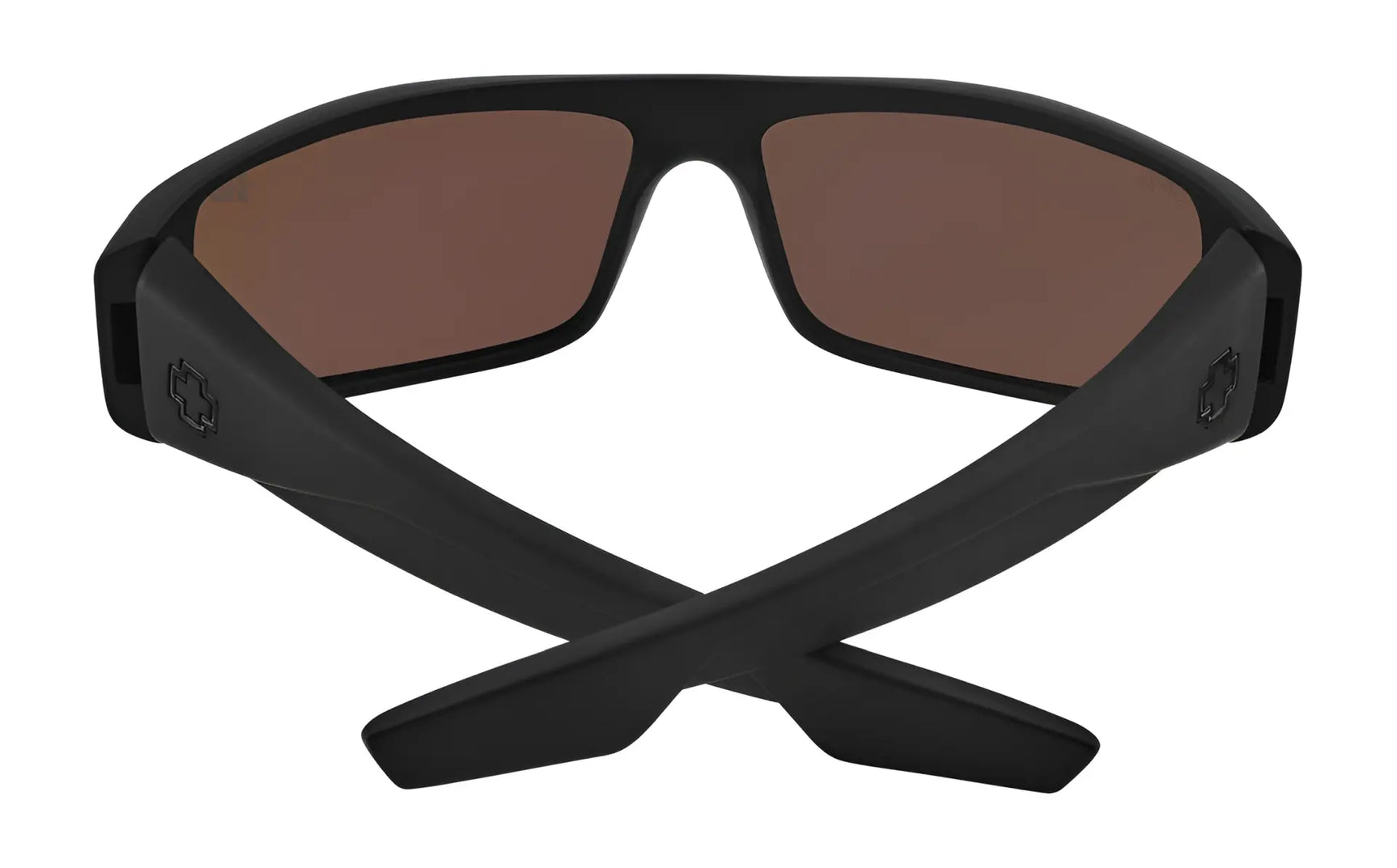 SPY LOGAN Sunglasses | Size 61 by SPY, shown from the back with crossed arms on a white background. Black sports frame with brown lenses features lightweight Grilamid® construction for durability and comfort. SPY LOGAN Sunglasses | Size 61 by SPY, shown from the back with crossed arms on a white background. Black sports frame with brown lenses features lightweight Grilamid® construction for durability and comfort.