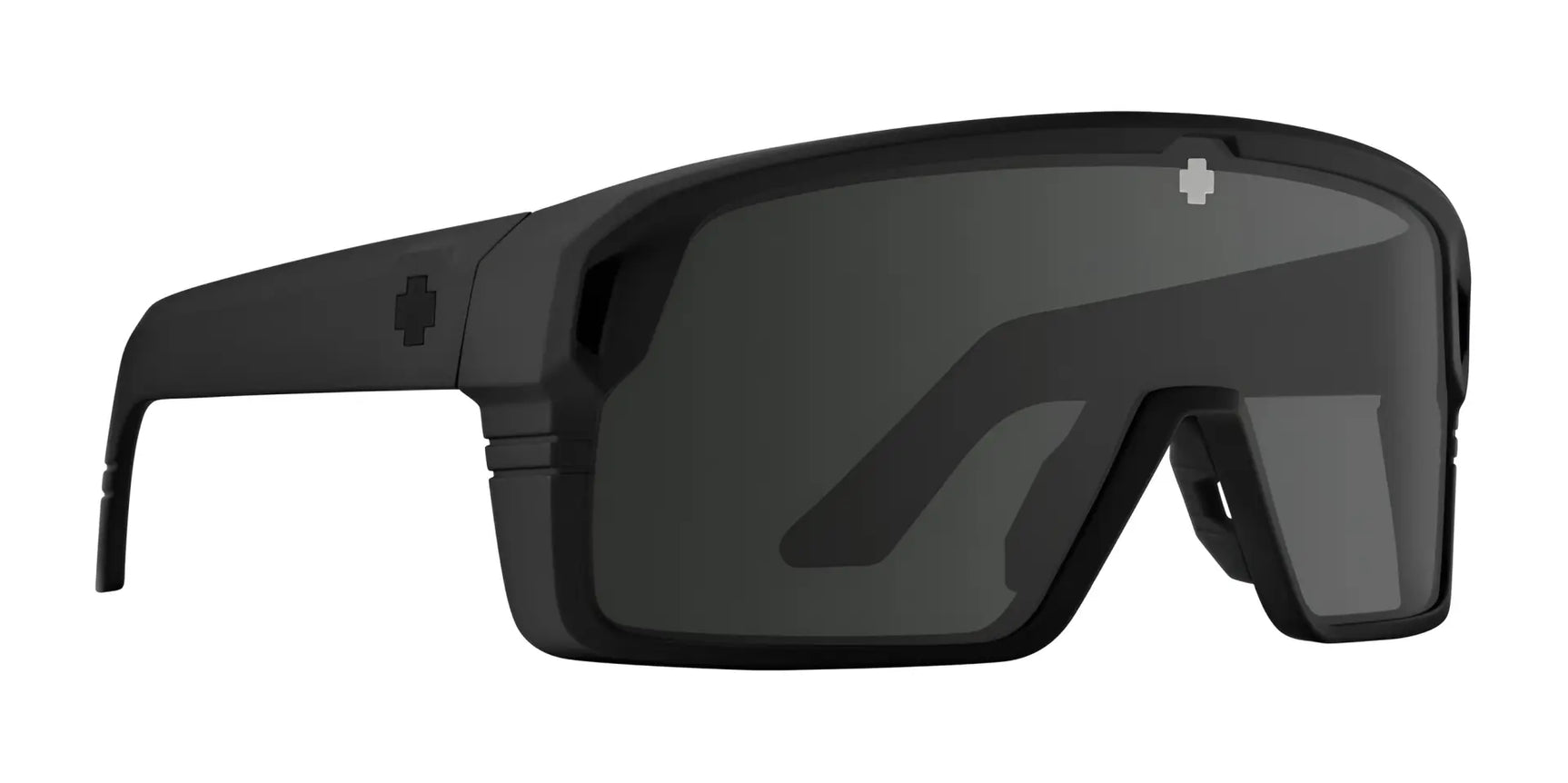 SPY MONOLITH Sunglasses Black Matte / Happy Gray Green with Black Spectra Mirror SPY MONOLITH Sunglasses Black Matte / Happy Gray Green with Black Spectra Mirror