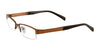 Takumi T9925 Eyeglasses | Size 47 / Satin Copper Brown & Orange