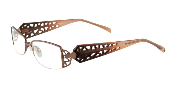 Takumi T9948 Eyeglasses with Clip-on Sunglasses | Size 52 / Satin Light Brown