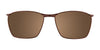 Takumi T9955 Eyeglasses with Clip-on Sunglasses | Size 54 / Satin Brown & Red