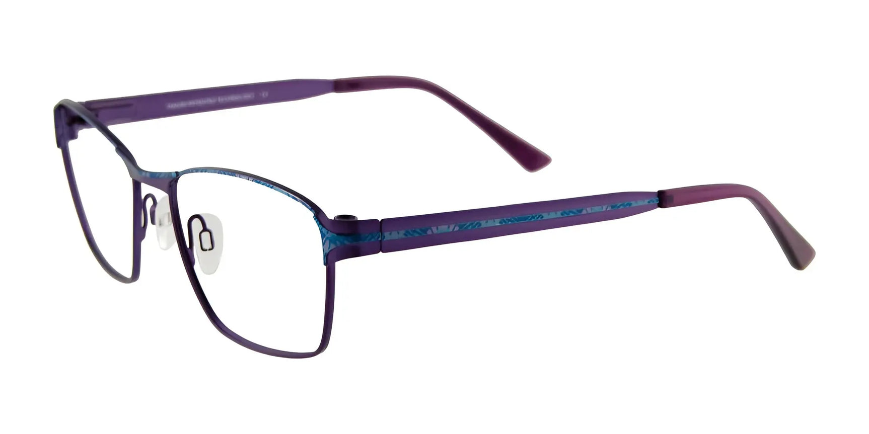 Takumi T9955 Eyeglasses with Clip-on Sunglasses Satin Mauve & Blue Takumi T9955 Eyeglasses with Clip-on Sunglasses Satin Mauve & Blue
