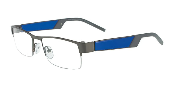 Takumi T9995 Eyeglasses with Clip-on Sunglasses | Size 53 / Satin Grey
