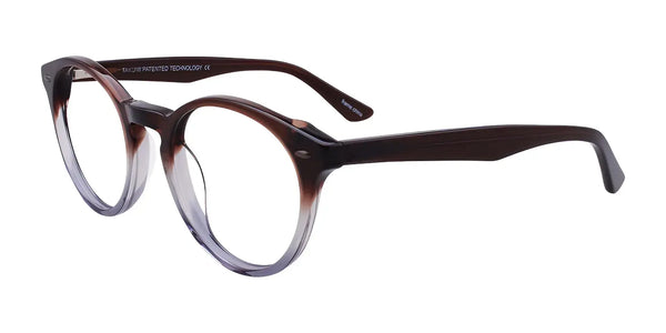 Takumi TK1017 Eyeglasses with Clip-on Sunglasses | Size 48 / Crystal Dark Brown & Crystal