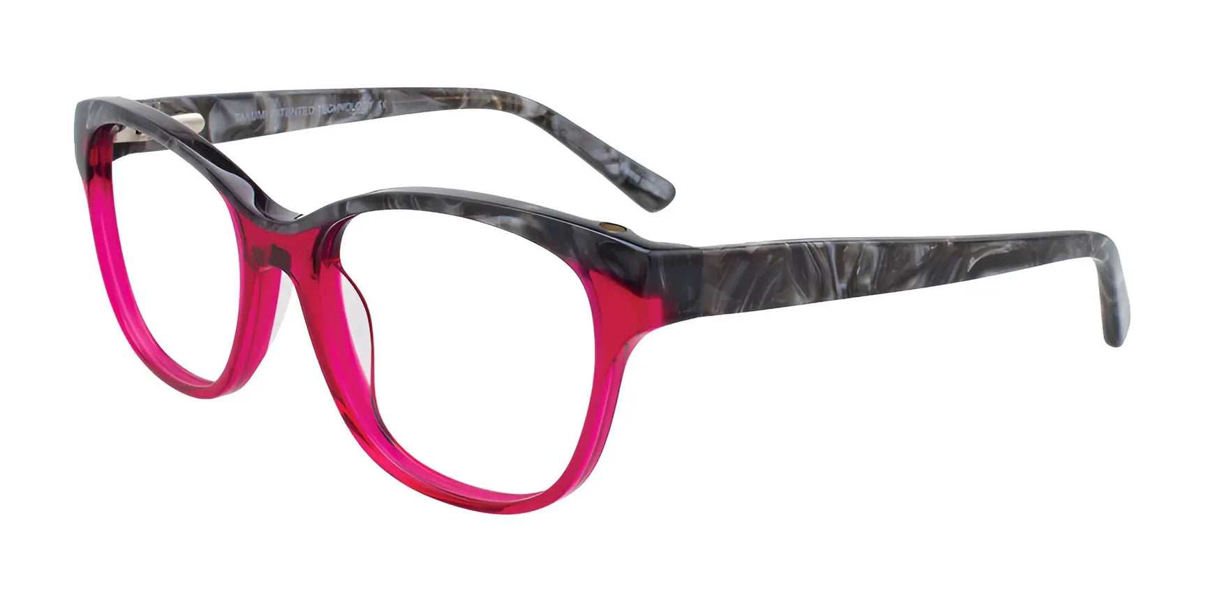 Takumi TK1018 Eyeglasses with Clip-on Sunglasses Crystal Pink & Marbled Pearl Grey Takumi TK1018 Eyeglasses with Clip-on Sunglasses Crystal Pink & Marbled Pearl Grey