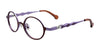 Takumi TK1040 Eyeglasses | Size 39 / Satin Dark Brown & Lilac