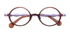 Takumi TK1040 Eyeglasses | Size 39 / Satin Dark Brown & Lilac