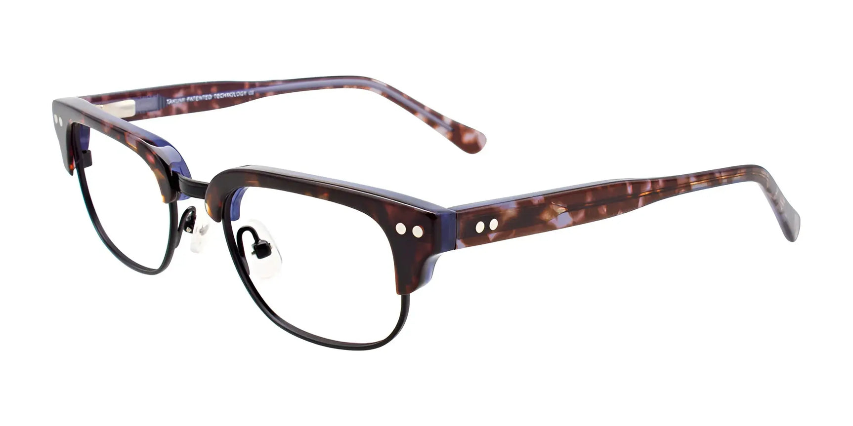 Takumi TK1069 Eyeglasses Brown & Crystal & Black & Blue Takumi TK1069 Eyeglasses Brown & Crystal & Black & Blue