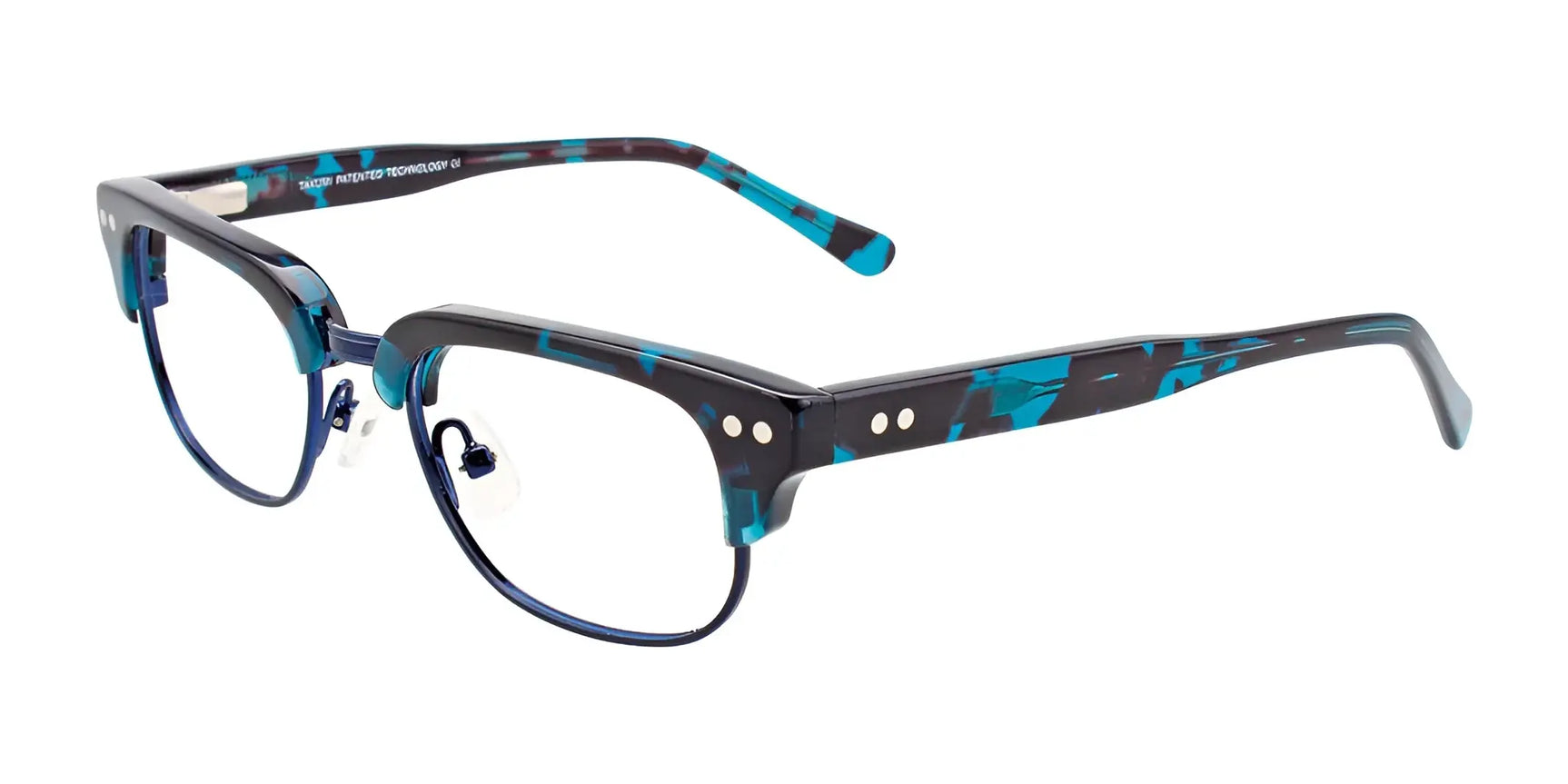 Takumi TK1069 Eyeglasses Blue Marbled & Navy Takumi TK1069 Eyeglasses Blue Marbled & Navy