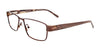 Takumi TK1070 Eyeglasses with Clip-on Sunglasses | Size 56 / Satin Brown