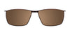 Takumi TK1070 Eyeglasses with Clip-on Sunglasses | Size 56 / Satin Brown