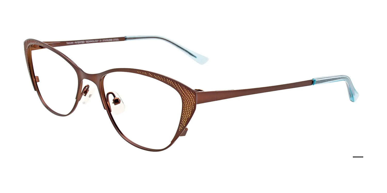 Takumi TK1072 Eyeglasses with Clip-on Sunglasses Satin Dark Brown & Gold Takumi TK1072 Eyeglasses with Clip-on Sunglasses Satin Dark Brown & Gold