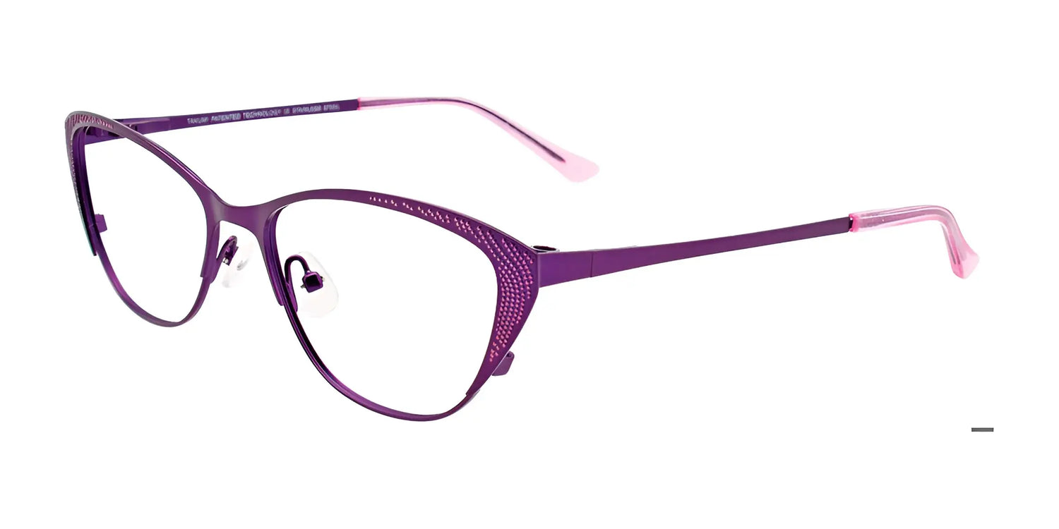 Takumi TK1072 Eyeglasses with Clip-on Sunglasses Satin Purple & Pink Takumi TK1072 Eyeglasses with Clip-on Sunglasses Satin Purple & Pink
