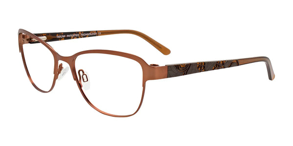 Takumi TK1077 Eyeglasses with Clip-on Sunglasses | Size 52 / Satin Copper