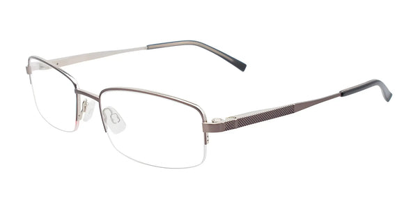 Takumi TK1081 Eyeglasses with Clip-on Sunglasses | Size 56 / Satin Grey & Shiny Steel