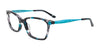 Takumi TK1082 Eyeglasses with Clip-on Sunglasses | Size 51 / Teal & Black & Crystal