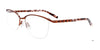 Takumi TK1083 Eyeglasses with Clip-on Sunglasses | Size 55 / Satin Brown