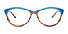 Takumi TK1084 Eyeglasses with Clip-on Sunglasses | Size 52 / Brown Marbled & Blue