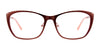 Takumi TK1090 Eyeglasses with Clip-on Sunglasses | Size 53 / Satin Black & Red