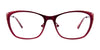 Takumi TK1090 Eyeglasses with Clip-on Sunglasses | Size 53 / Satin Black & Red