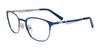 Takumi TK1099 Eyeglasses | Size 44 / Satin Blue & Silver