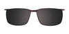 Takumi TK1102 Eyeglasses with Clip-on Sunglasses | Size 57 / Matt Dark Brown