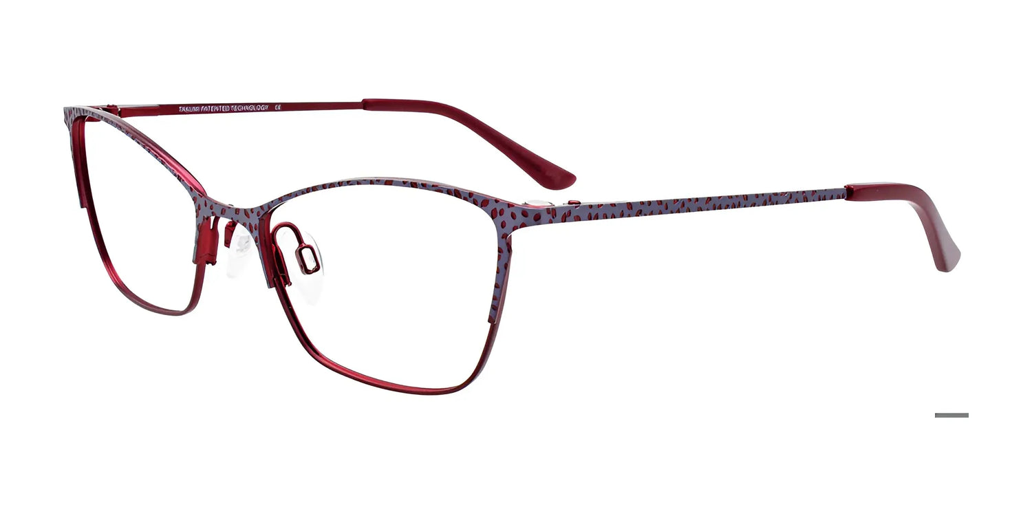 Takumi TK1106 Eyeglasses with Clip-on Sunglasses Satin Dark Red & Steel Blue Takumi TK1106 Eyeglasses with Clip-on Sunglasses Satin Dark Red & Steel Blue