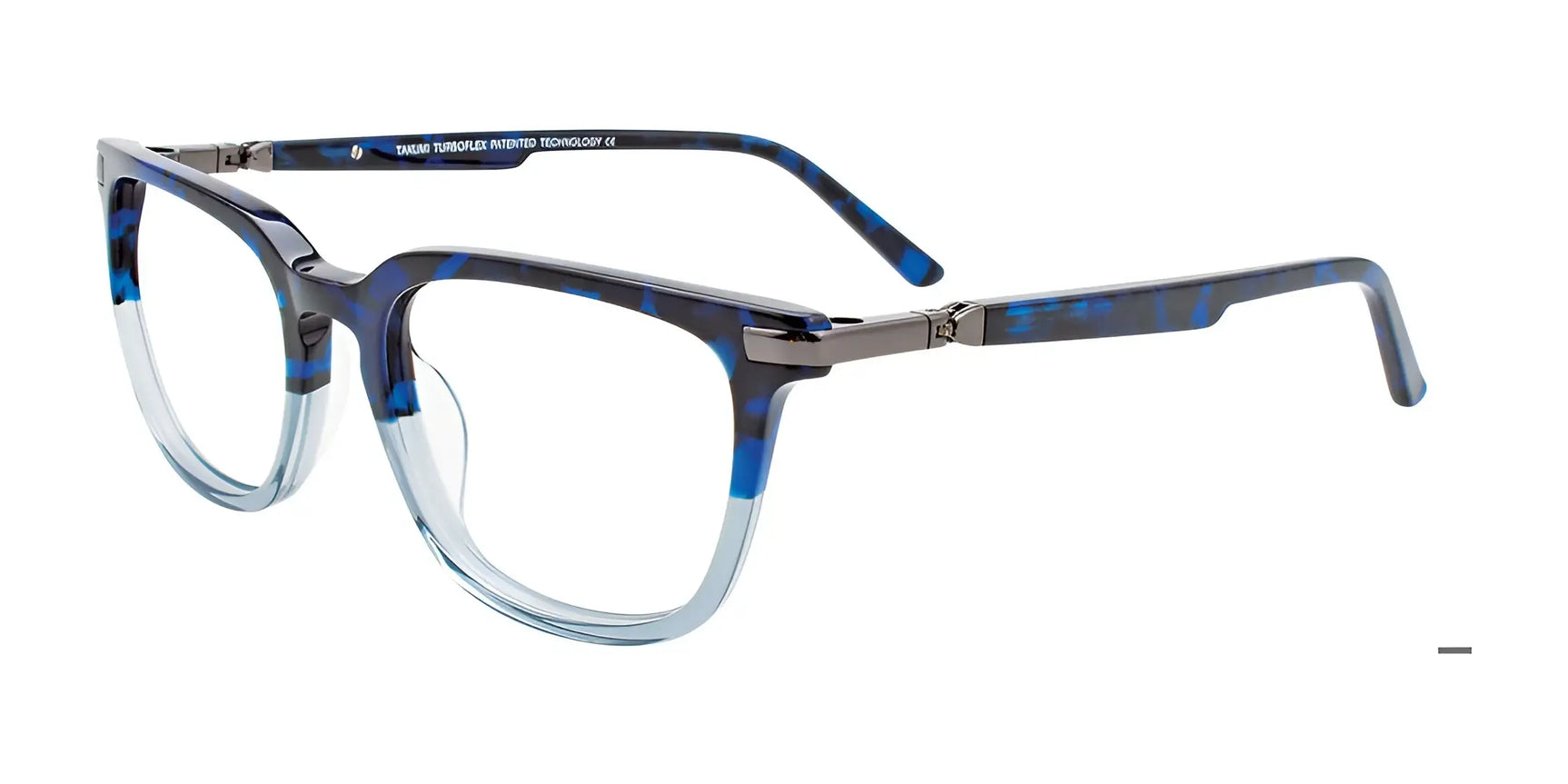 Takumi TK1108 Eyeglasses with Clip-on Sunglasses Demi Blue & Crystal Blue Takumi TK1108 Eyeglasses with Clip-on Sunglasses Demi Blue & Crystal Blue