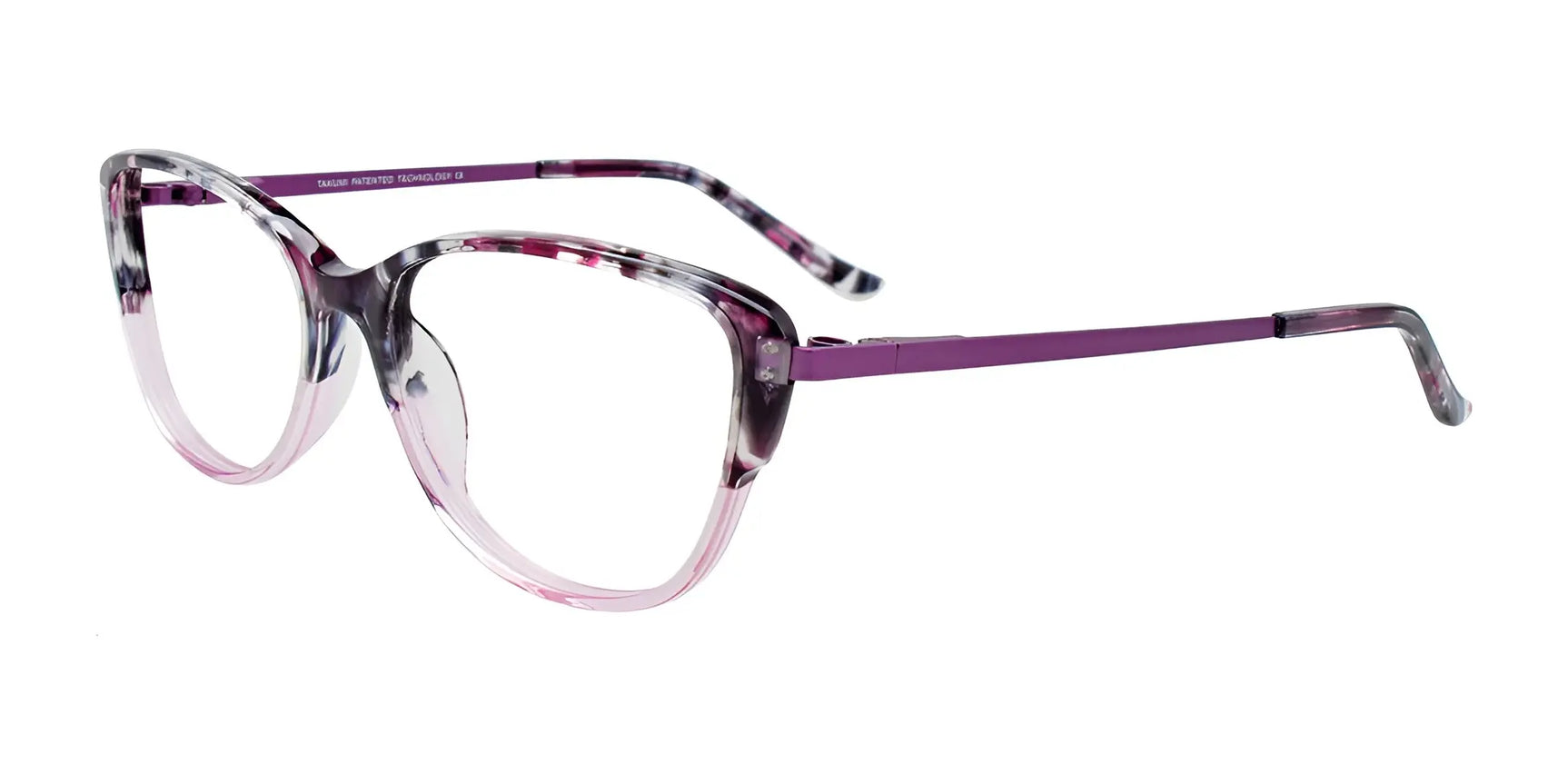 Takumi TK1111 Eyeglasses with Clip-on Sunglasses Crystal Purple & Purple Marbled Takumi TK1111 Eyeglasses with Clip-on Sunglasses Crystal Purple & Purple Marbled