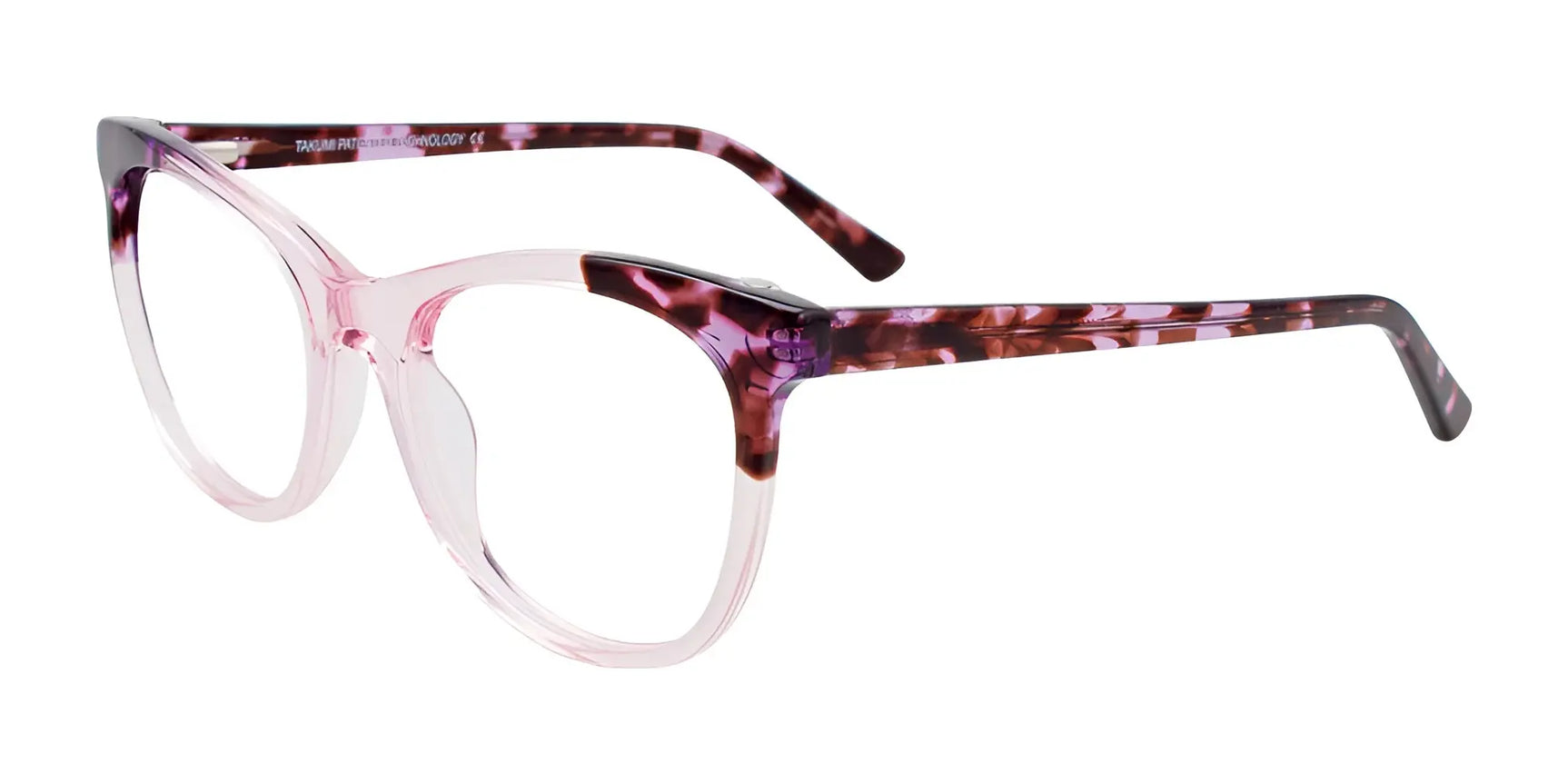 Takumi TK1112 Eyeglasses with Clip-on Sunglasses Light Purple Crystal & Demi Purple Takumi TK1112 Eyeglasses with Clip-on Sunglasses Light Purple Crystal & Demi Purple